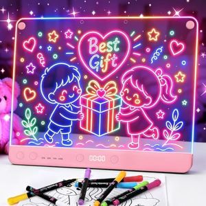 LED Drawing Board for Kids, 16" Rechargeable Birthday & Christmas Gift