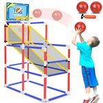 63" Arcade Basketball Game Set with 3 Balls Kids Basketball Hoop 3 to 12 Years Old Indoor Outdoor Ages 3-5 6-8 8-12 Backyard Play Carnival Games for 3 4 5 6 7 8 9 10 Year Old Boys Girls Birthday Gift