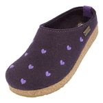 HAFLINGER Women's Grizzly Cuoricini Mule, Lavender 290, 7.5 UK