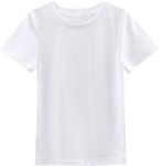 MOMBEBE COSLAND Toddler Heavyweight Soild T-Shirt White (White, 2T)