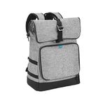 Babymoov Sancy Diaper Bag Backpack Unisex Back Pack with Heavy Duty Roll-Top Closure, Large Insulated Compartment, Changing Pad and Accessories, Grey