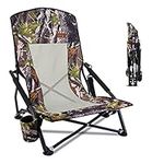 Nice C Hunting Chair, Hunting Seat, Turkey Chair, Beach Camping Folding Backpacking Chair with Cup Holder & Carry Strap Compact & Heavy Duty Outdoor, Travel (Set of 1)