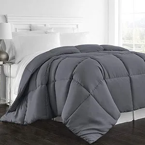 Beckham Hotel Collection 1300 Series - All Season - Luxury Goose Down Alternative Comforter - Full/Queen - Gray