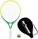 bo'weiqi 17" Kids Tennis Racket for Aged 2-3, Lightweight Toddler Tennis Racket for Outdoor/Indoor Sports Including 1 Tennis Racket,1 Replacement Overgrip and 1 Shoulder Strap Bag(Green+Yellow)