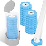 Toilet Brush Cleaning Kit with 18/24 Toilet Brush Refills, Wall Mounted Toilet Bowl Cleaner Brush, Toilet Bowl Cleaner, Disposable Cleaning System Kit, Handy Cleaning Supplies (Set 01)