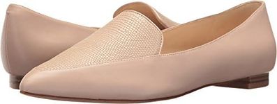 NINE WEST Women's Abay Loafer Flat, Medium Natural Leather, 7 M US