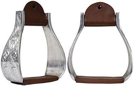 Tahoe Tack Engraved Heavyweight Adult Western Bell Show Stirrups