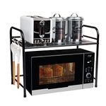 Mind Reader Kitchen Storage, Microwave Stand, Shelf Organizer, Rack Shelf, Kitchen, Metal, 59.7L x 31.8W x 45.7H cm, Black