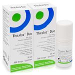 Thealoz Duo Eye Drops (2x10ml) - Clinically Proven Formula for Dry Eyes, Hydration with Hyaluronic Acid & Trehalose, Soothes & Lubricates, Tear Film Stabilization, Contact Lens Compatible (600 Drops)