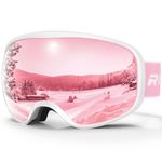 RIOROO Kids Ski Goggles- Skiing Goggles Kids 3-14 Years Compatible with OTG Over Helmet for Boys Girls, Anti-fog 100% UV Protection, Anti-glare Ski Goggles, for Skiing Snowboarding other Winter Sports