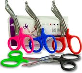 MJW Set with 5 pcs Parts 7.5 inches, Trauma Scissors Made of Stainless Steel, Practical First aid Scissors, Bandage Scissors, Also Suitable for Work in The Kitchen, Office, Crafts, DIY