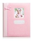 Little Blossoms by Pearhead Welcome Sweet Baby Memory Book with Clean-Touch Baby Safe Ink Pad, Pink