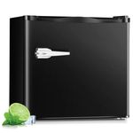 R.W.FLAME Mini Small Freezer Upright, 1.2 Cu.ft Portable Compact Freezers, Adjustable Thermostat, Low Noise, Perfert for Countertop/Under Counter/Bedroom/Home/Dorms/Apartment/Office (Black)