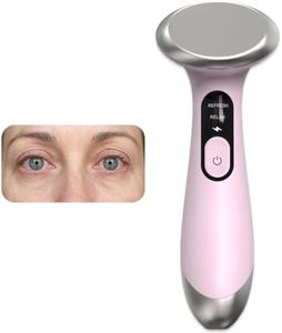 SENLAN 3-in-1 Eye Relaxer with Heat and Cooling and Vibration, Portable Eye Massager for Dry Eyes Puffiness, Depuffing Wand for Eyes Strain Relief Dark Circles and Skin Radiance (Pink)