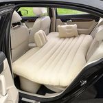 Zelenia Premium Car Inflatable Bed with Pump & 2 Air Pillow|Quick Inflatable Back Seat Bed|Car Mattress|Car Bed Mattress|Car Bed for Kids,Travel,Trips,Camping,Picnic,Pool & Beach| (Beige)
