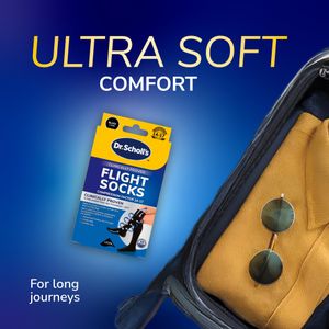 Scholl Flight Socks Black – Men’s Size 9.5-12 Compression Travel