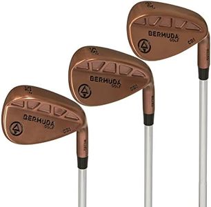 Bermuda Premium Golf Wedge Set for Men - 52 56 60 Degree Golf Wedges - Cavity Back Design with Full Face Milling for More Spin and Control