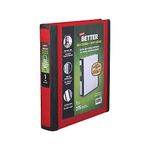 Staples Better Mini 1-Inch D 3-Ring View Binder, Red (20947)