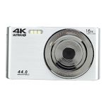 VBESTLIFE 44MP Digital Camera 16X Digital Zoom 4K Full HD Video 2.8in LCD Vlogging Camera Built in Fill Light (Silver)