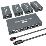 PW-HT226P4 HDMI Splitter Extender 1X4 Port Over Cat5e/Cat6 Ethernet Cable With IR Remote Control No delay Up to 60m(196ft) and Resolution Up to 1080P@60Hz(1 In 4 Out)