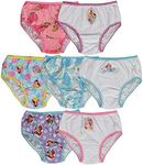 Disney Girls' Big Princess Underwear Multipacks with Favorites Cinderella, Belle, Ariel, Aurora and More in Sizes 2/3T, 4T, 4, 6, 8, Multi7pk, Multi7pk, 8