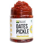 Aweri Dates Pickle (400g): Khajoor Ka Achaar | 100% Natural Homemade, Tasty, Healthy, Unique Pickle | Low Salt Less Oil | No Preservatives No Vinegar | Seedless Dates, Lemon Juice, Spices, Mustard Oil