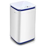 COSTWAY Full Automatic Washing Machine, 7.7Lbs Capacity, 8 Programs, 2-in-1 Portable Washer and Spinner with 24 Hours Delay, 3 Heating Function, Laundry Washer with Drain Pump for Apartment, RV