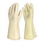 7Shield 11000 KVA Safety Electrical Insulated Latex Rubber Seamless Handle Gloves 14 inch (355mm, Yellow) Pack of 1 Pair