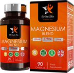 BL Magnesium Malate, Glycinate & Citrate Triple Complex | 90 Magnesium Capsules - 375mg Magnesium Citrate, Malate & Magnesium Glycinate with Zinc, Calcium & Vitamin B6 | Non-GMO, Dairy & Gluten Free