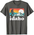 Idaho Bigfoot & Retro Mountains T-Shirt T-Shirt