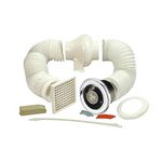 Manrose 100mm in-Line Bathroom Extraction Fan Kit with LED Lamp LEDSLCFDTCN