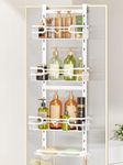 HapiRm Over The Door Shower Caddy - with 2 Soap Holders, 4 Tier Adjustable Hanging Shower Caddy Bathroom Shelf with 22 Hooks, Rustproof Easy Installation Shower Organizer Hanging for Bathroom