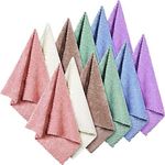 12 Pieces Face Makeup Remover Cloths Microfiber Wash Cloth Facial Cleansing Cloth for Face, Soft (12 x 12 Inch)