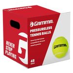 GAMMA Pressureless Tennis Balls for Tennis Practice and Lessons, Longer-Term Durability and More Bounce Than Standard Tennis Balls, Yellow, Box of 48