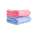 U & U UNIQUE UTILITIES Microfiber Bath Towel for Men & Women | Super Soft, Quick Dry, Highly Absorbent, Lightweight Towel for Bath 400 GSM (Pink & Blue) - 70 x 140 cm (Set of 2)