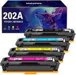 HaloFox Compatible Toner Cartridge for HP 202A 202X CF500A CF500X for Laserjet Pro MFP M281fdw M254dw M281cdw M281 M281dw M280nw Toner Printer (Black, Cyan, Magenta, Yellow)