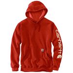 Carhartt Mens Polycotton Stretchable Sleeve Logo Hooded Sweatshirt Top