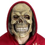 CreepyParty Halloween Costume Party Latex Full Head Scary Mask Skull Head Horror Face Masks Grim Reaper Dress Up Fancy Dress