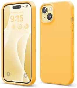 elago Liquid Silicone Case Compatible with iPhone 15 Case, Premium Silicone, Full Body Protective Cover [4 Layer Shockproof Structure], Anti-Scratch Soft Microfiber Lining (Sunshine)