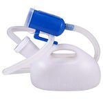 EMISTER Men Reusable Pee Jug Male Urine Bottle 47.2" Long Tube with Lid Portable Thicken Men's Potty 2000ml for Hospital Camping Car Travel Toilet Universal Urinals