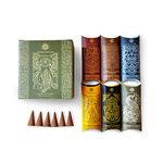 Jembrana Incense Cones- Mix 6 Scents (60 Cones Total), 10 Cones Each of Lotus (Padma), Sandalwood, Gardenia, Maha Triloka, Raja Harum & Dewi Sai (Amber), Gift Sets from Bali Soap