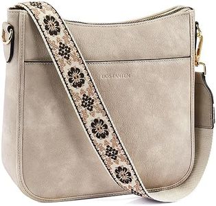 BOSTANTEN Purses For Women Leather Handbags Crossbody Purse Ladies Hobo Shoulder Bag with Adjustable Strap Grey