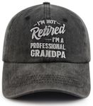 Gifts for Grandpa Dad Men, I'm Not Retired I'm A Professional Grandpa Hat, Adjustable Embroidered Worlds Best Grandpa Birthday Retirement Baseball Cap