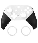 Ceozon Replacement Faceplate Cover Front Housing Shell Repair Accessories Kit for Xbox One Elite Controller Series 2 Included Joystick Rings White