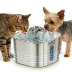 MAK7® Stainless Steel Pet Water Fountain, 2.2L Automatic Water Dispenser with Ultra-Quiet Pump & Circulation System, Fresh Drinking Water Fountain for Cats & Small to Medium Dogs