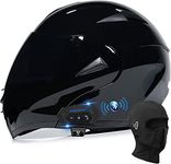 Motorcycle Bluetooth Helmet ECE Approved Full Face Flip Up Motorbike Helmets Anti-Fog Double Visor Four Season Modular Integrated Helmet A,M=57-58 cm