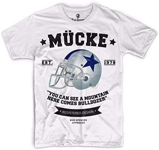 Bud Spencer - Maglietta da uomo con zanzara/bulldozer, colore: Bianco, bianco, XL