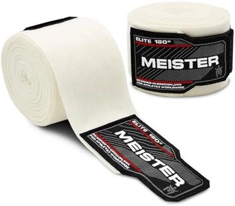 Meister Elite 180" Adult Hand Wraps for MMA & Boxing (Pair) - Vintage Ivory