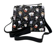 Loungefly Sanrio Hello Kitty Zodiac Allover Print Crossbody Satchel Handbag Purse, Black, M