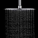 Marcoware Stainless Steel Heavy duty Trident Round Overhead Shower 8 inches Rain Shower Head for Bathroom Without Arm, Chrome, Polished Finish